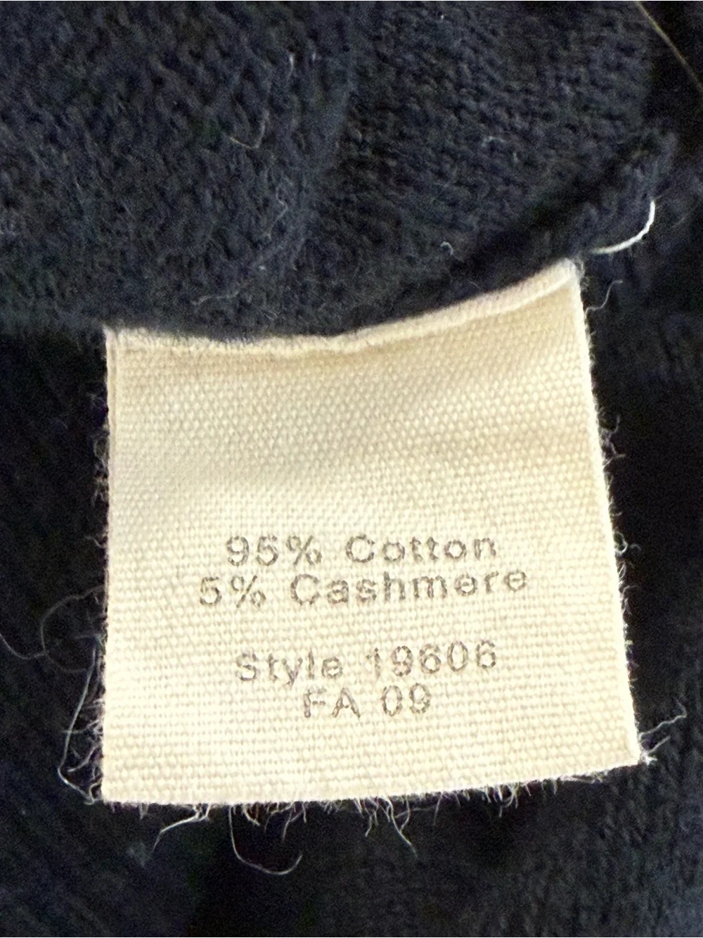 J.Crew Black Cotton Cashmere Crewneck Sweater Men’s S